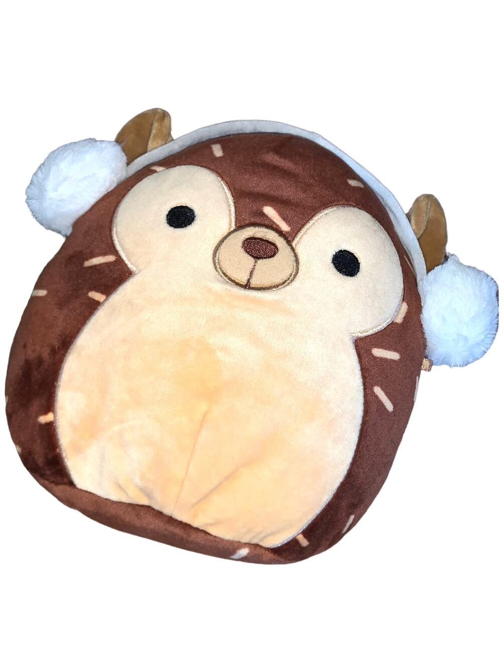 Squishmallow Kellytoy Hans Hedgehog w/ Earmuffs Super Soft Plush Holiday Edition